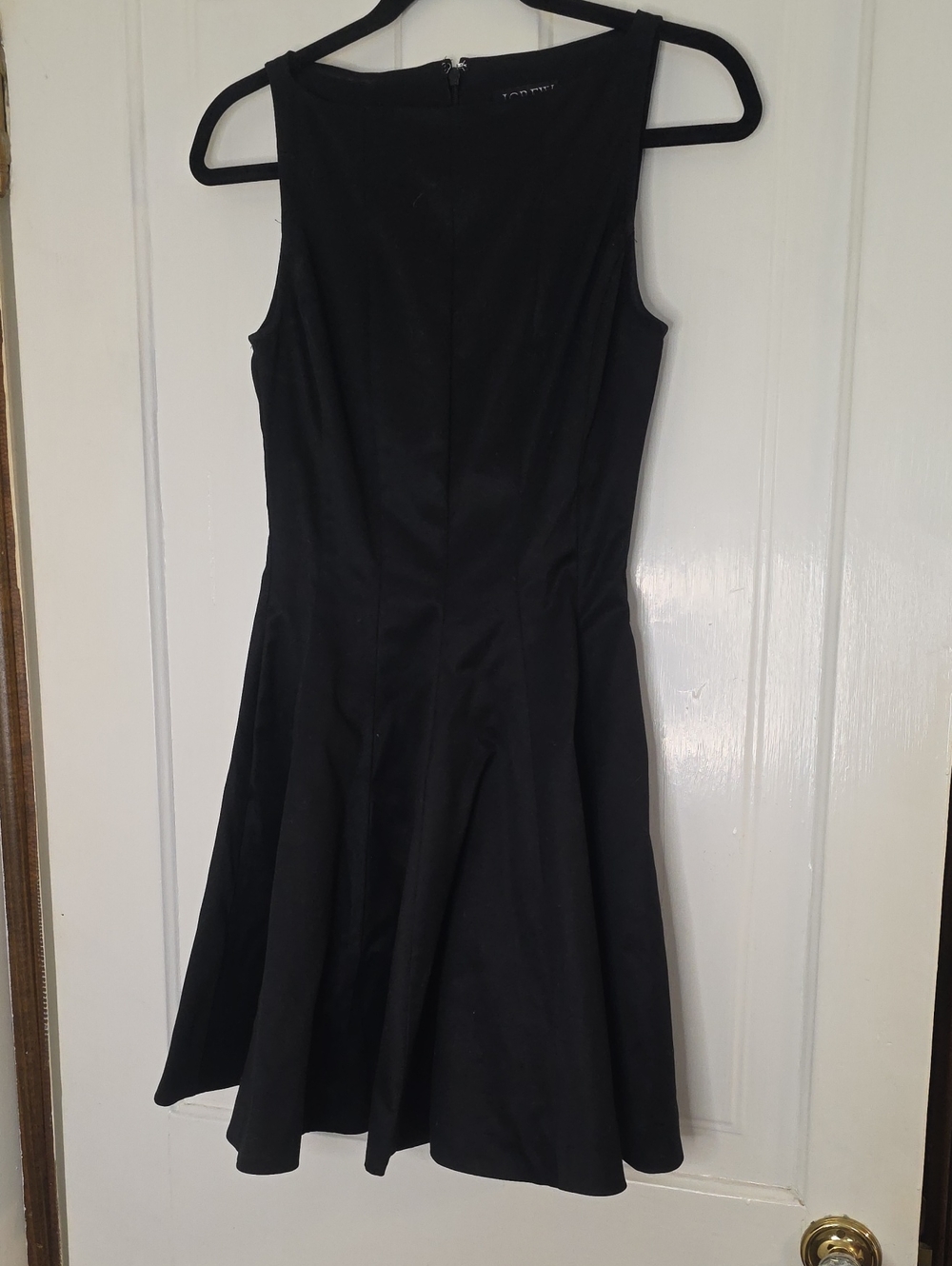 J. Crew Black Sleeveless Flared Mini Dress